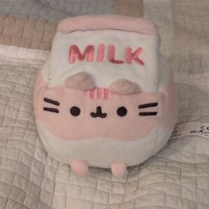 Pusheen Pink & White Milk Cat Plush Tag Photo